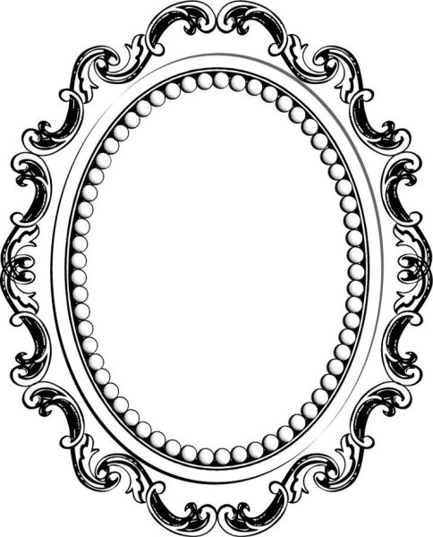 Винтажная овальная рамка