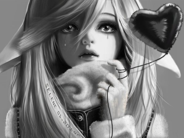 Девушка с запрокинутой головой арт