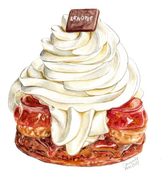 Акварельные скетчи еда