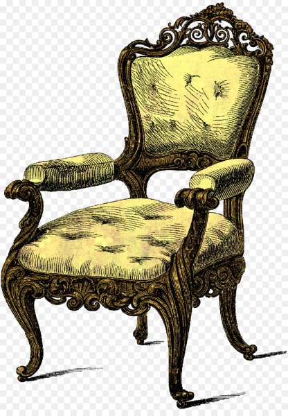 Старинное кресло на белом фоне