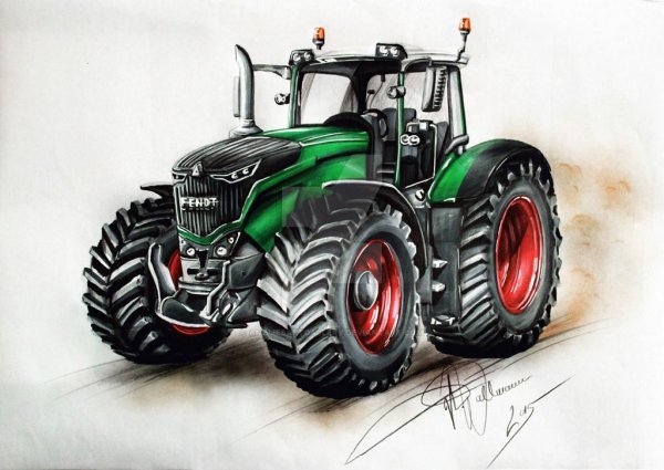 Трактор вектор Fendt