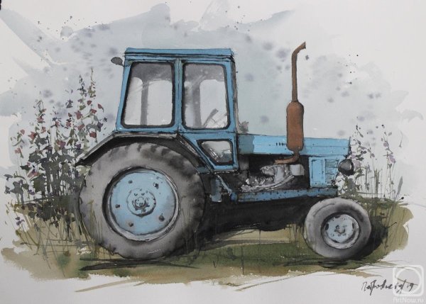 Рисунок трактора МТЗ 80