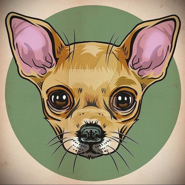 Собака в мультяшном стиле