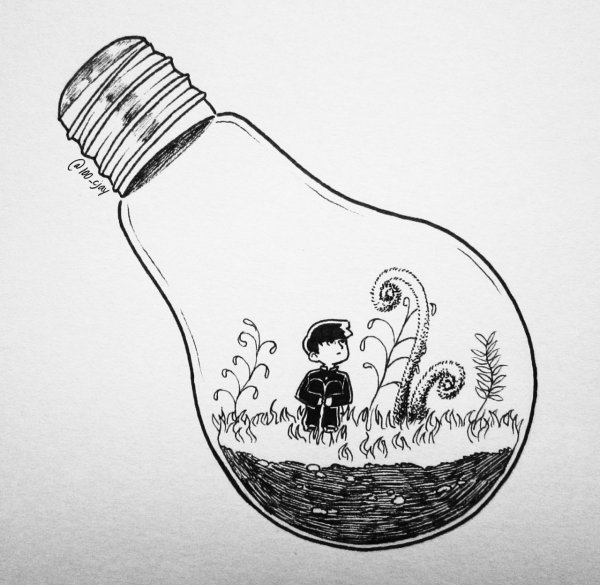 Лампочка нарисованная