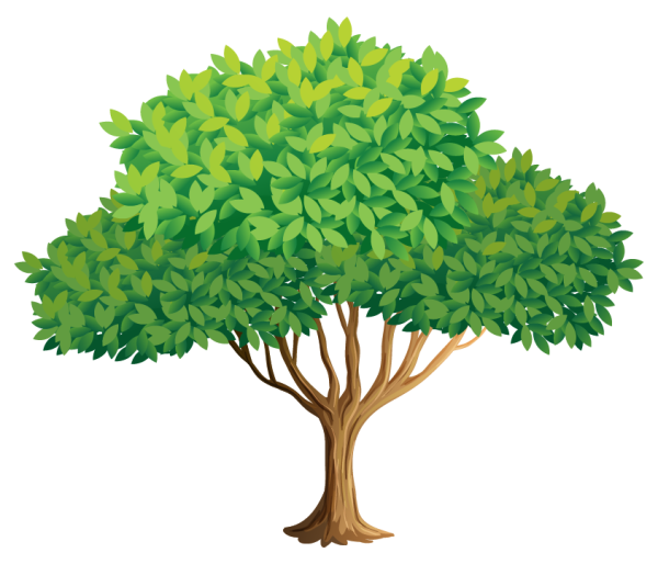 Деревья и кустарники мультяшные