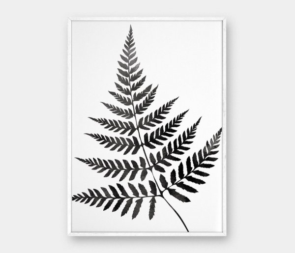 Лист папоротника эскиз тату