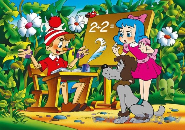 Буратино рисунок