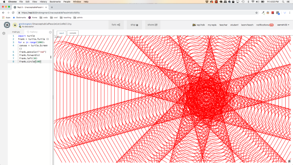 Программа для Черепашки питон