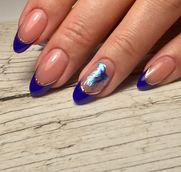 Выкладной френч голубой