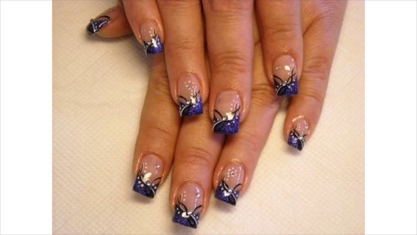 Френч синий с белым