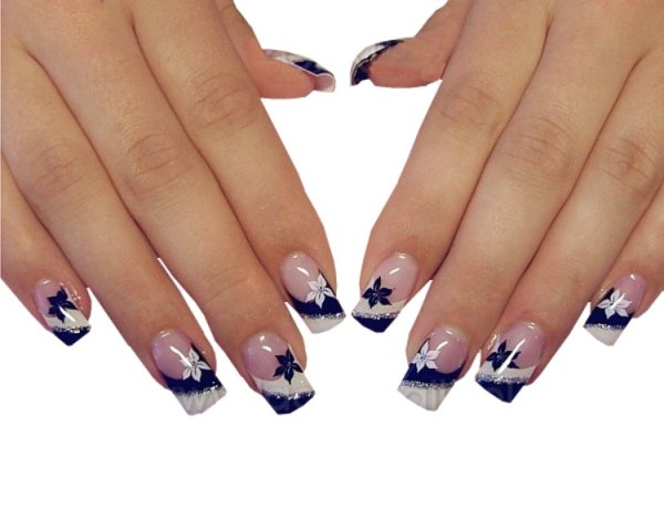 Френч на острые ногти