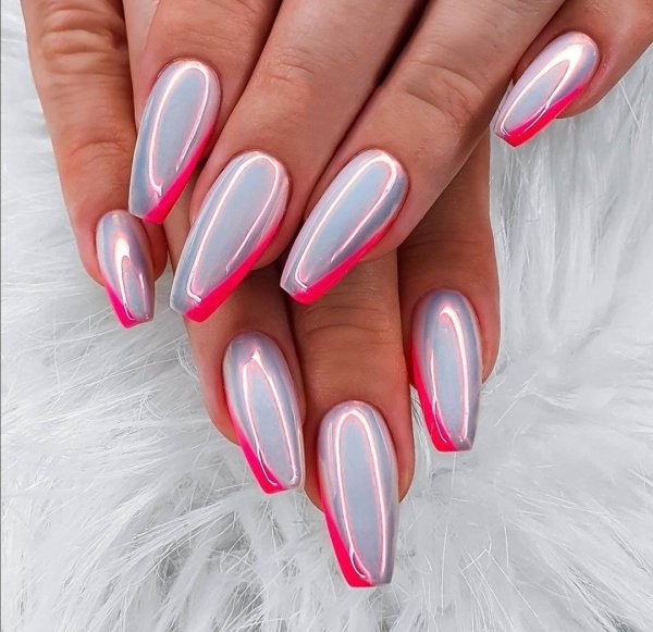 Маникюр переливающийся цвет