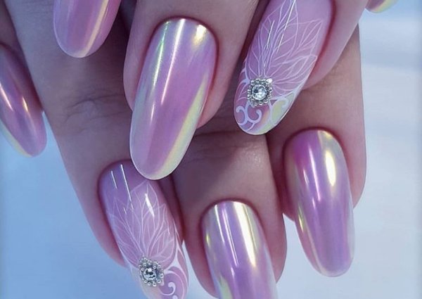 Ногти овальные дизайн