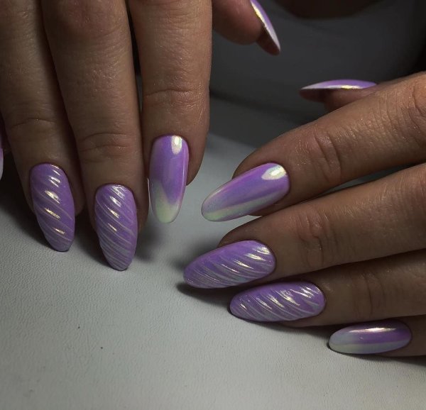 Маникюр 2018 Жемчужная втирка