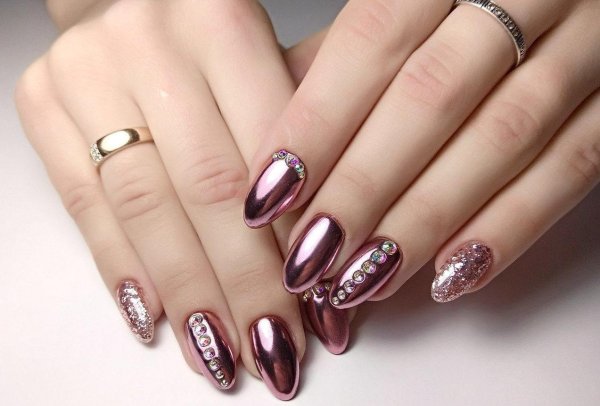 Маникюр 2019 Жемчужная втирка