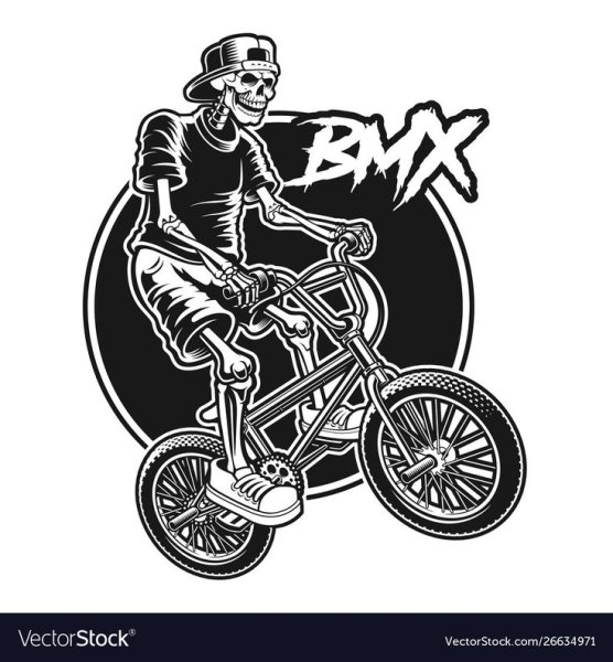 Наклейки скелетон бмх