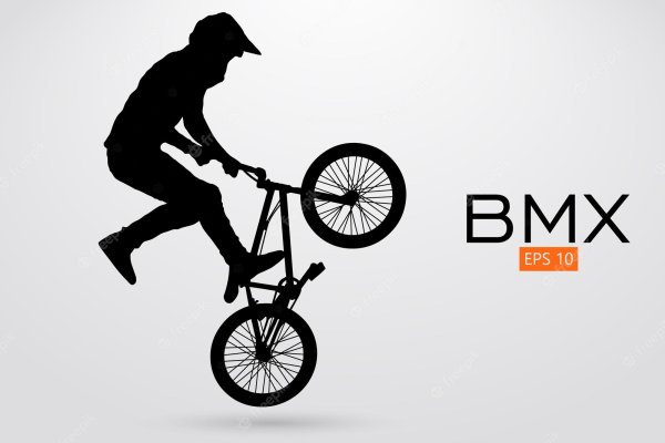 Трюки на BMX велосипеде силуэт