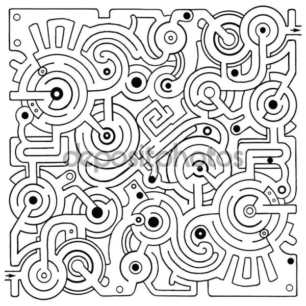 Необычные лабиринты чб