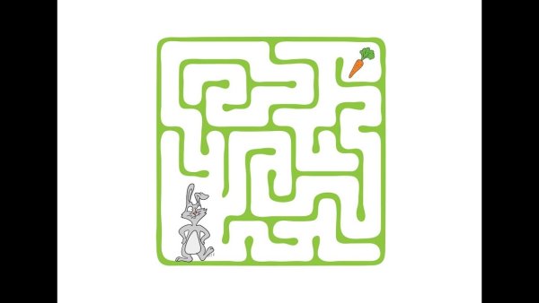 Лабиринт для детей на прозрачном фоне