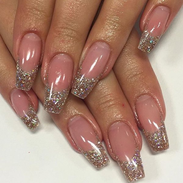 Блестящий выкладной френч