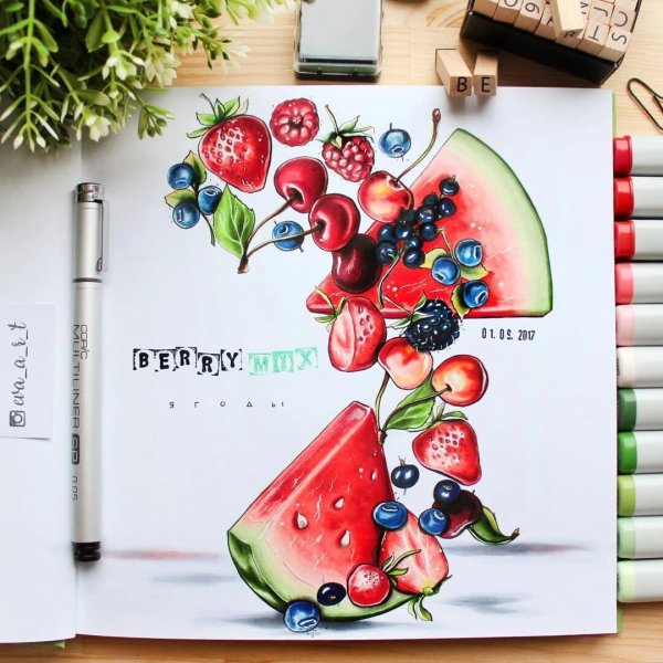 Скетчинг маркерами архитектура