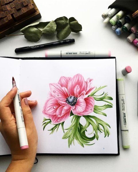 Наброски в цвете