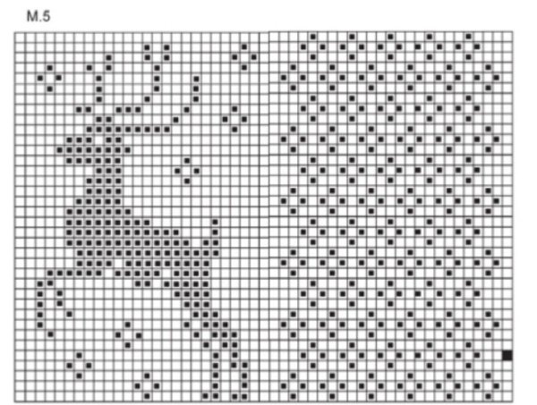 Жаккардовые узоры олени спицами схемы