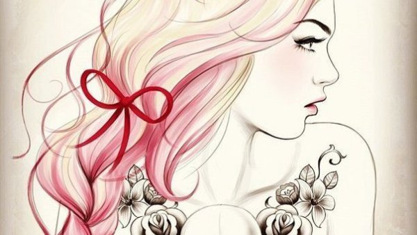 Художник рисует портрет девушки