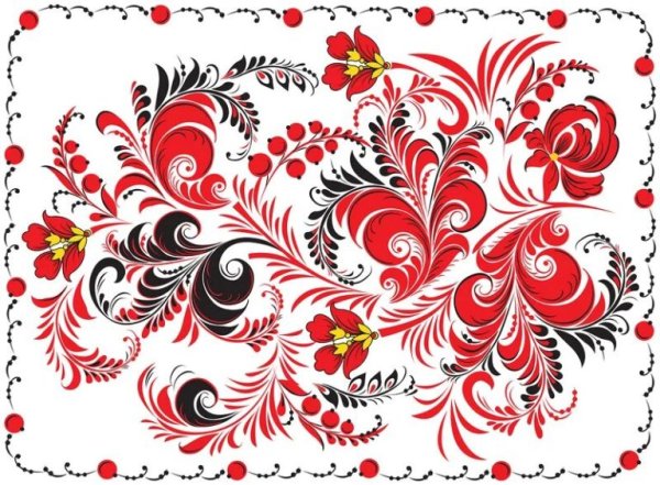 Хохломская роспись паттерн