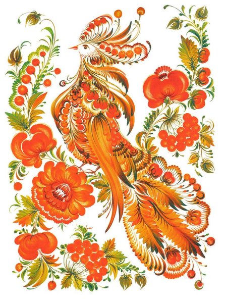 Петриковская роспись Жар птица