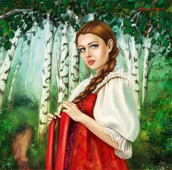 «Девушка с косами. Портрет а.а. Добринской »Суриков