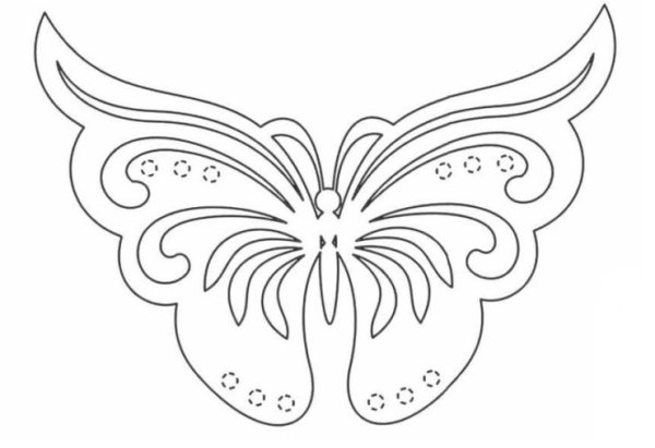 Бабочки трафарет для вырезания