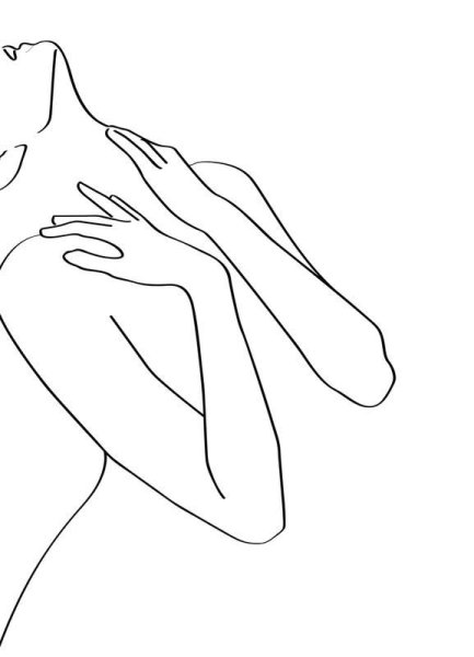 Девушка линиями