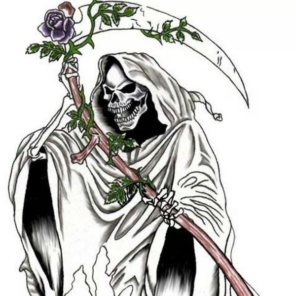 Тату смерть с косой эскизы