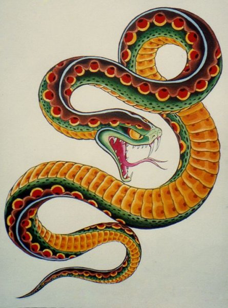 Тату змея