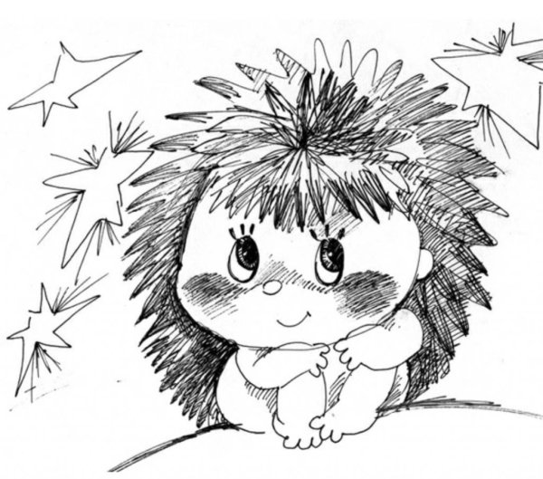 Раскраска Ёжик