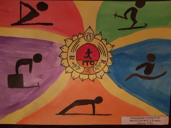 Плакат на тему ГТО В школу
