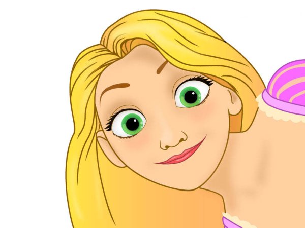 Принцесса Рапунцель рисования