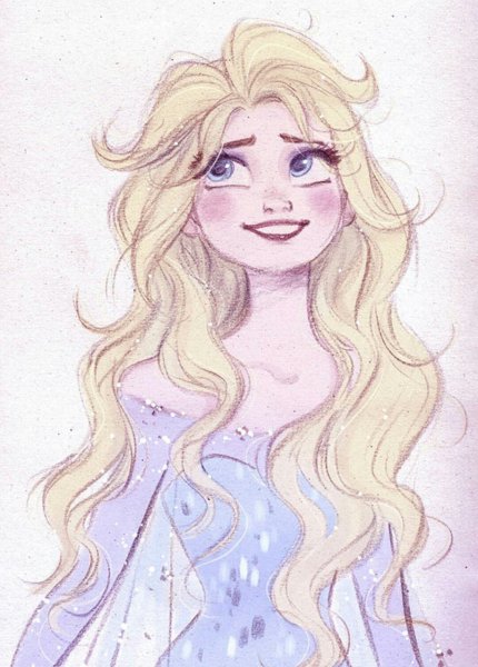 Скетчинг принцесса Диснея Рапунцель