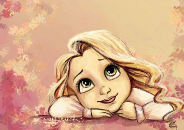 Рапунцель для срисовки