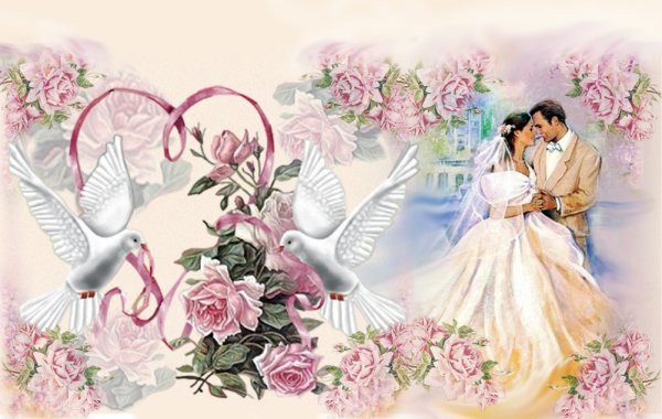Свадебные рисунки для декупажа