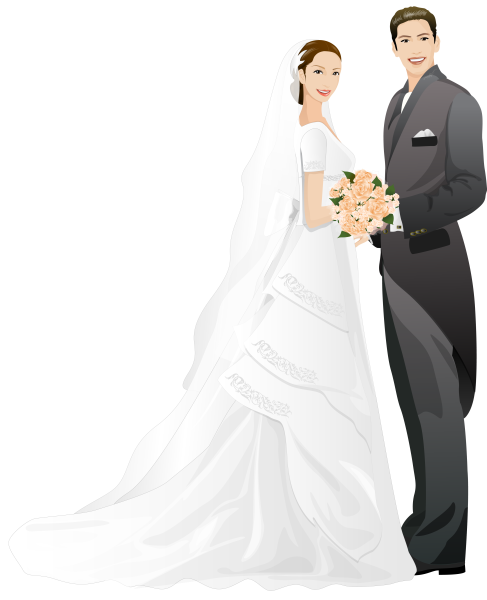 Жених и невеста рисунок