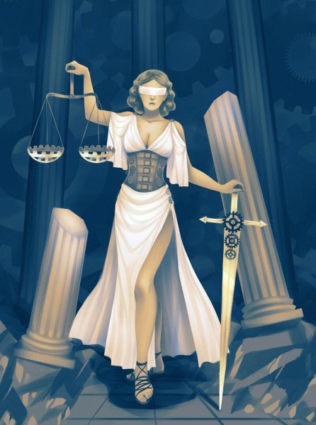 Богиня правосудия Темис (Фемида) вектор