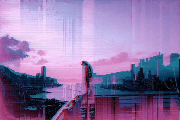 Глитч девушка