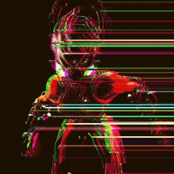 Визитка в стиле глитч