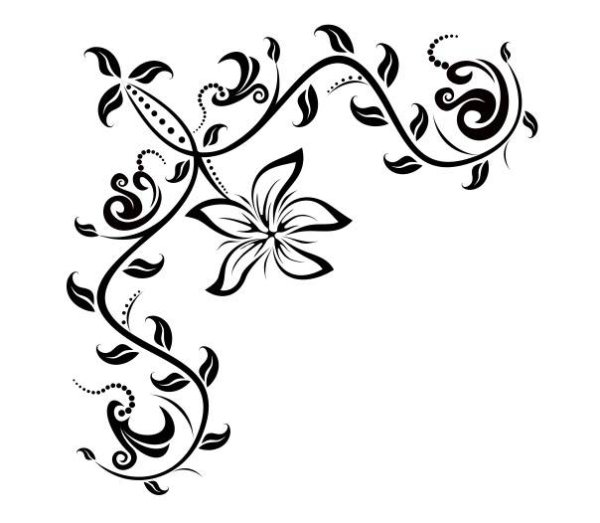 Растительный узор угловой