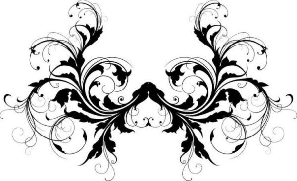 Красивый орнамент черно белый