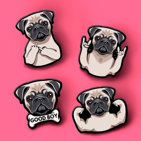 Мопс рисунок