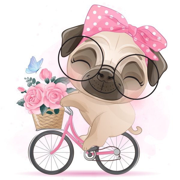 Рисунок МОПСА милые для детей