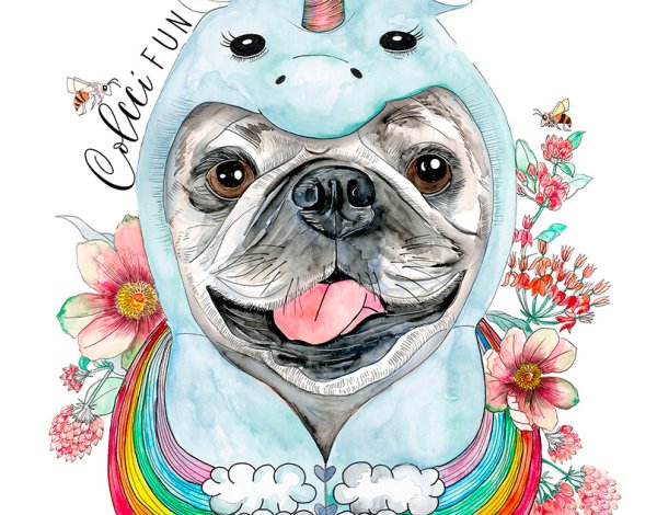 Эскиз милых собак